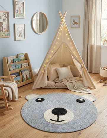 3' 1 x 3' 1 Hand Braided Kids Braided Jute Round Rug