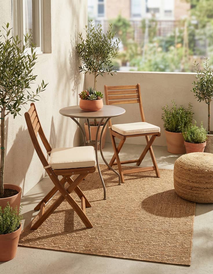 Detail image of 2' 2 x 3'  Washable Modern Indoor / Outdoor Rug