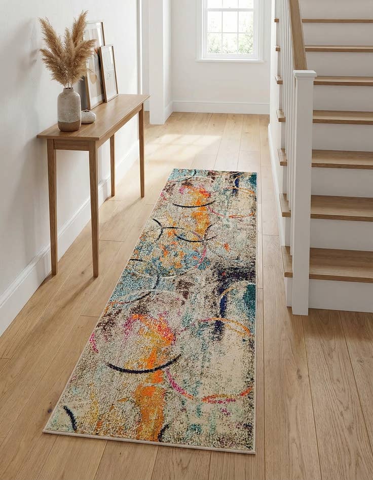 Detail image of  2' x 6' 9  Washable Theia Runner Rug