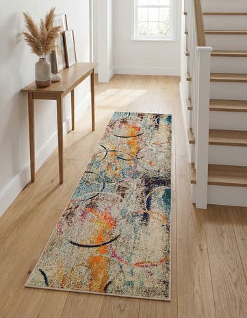 2' x 6' 9 Washable Theia Runner Rug