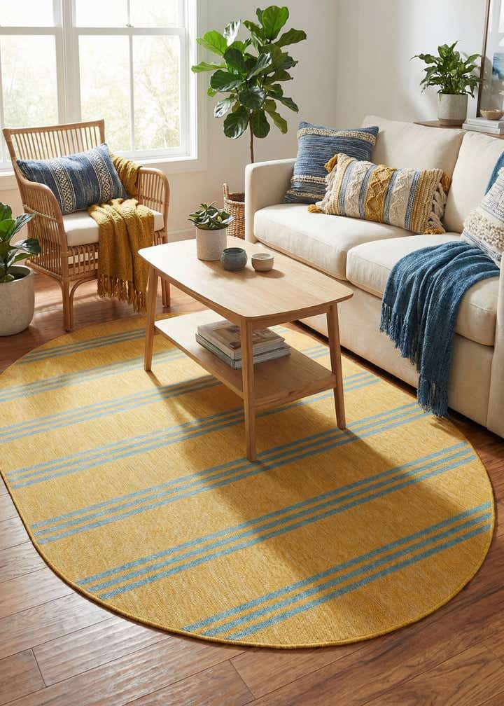 7' 10 x 10' Easy-Clean Jill Zarin Anguilla Indoor / Outdoor Oval Rug