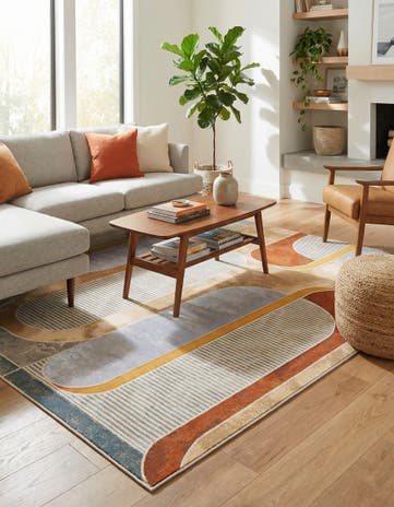 7' 10 x 10' Easy-Clean Modern Indoor / Outdoor Rug