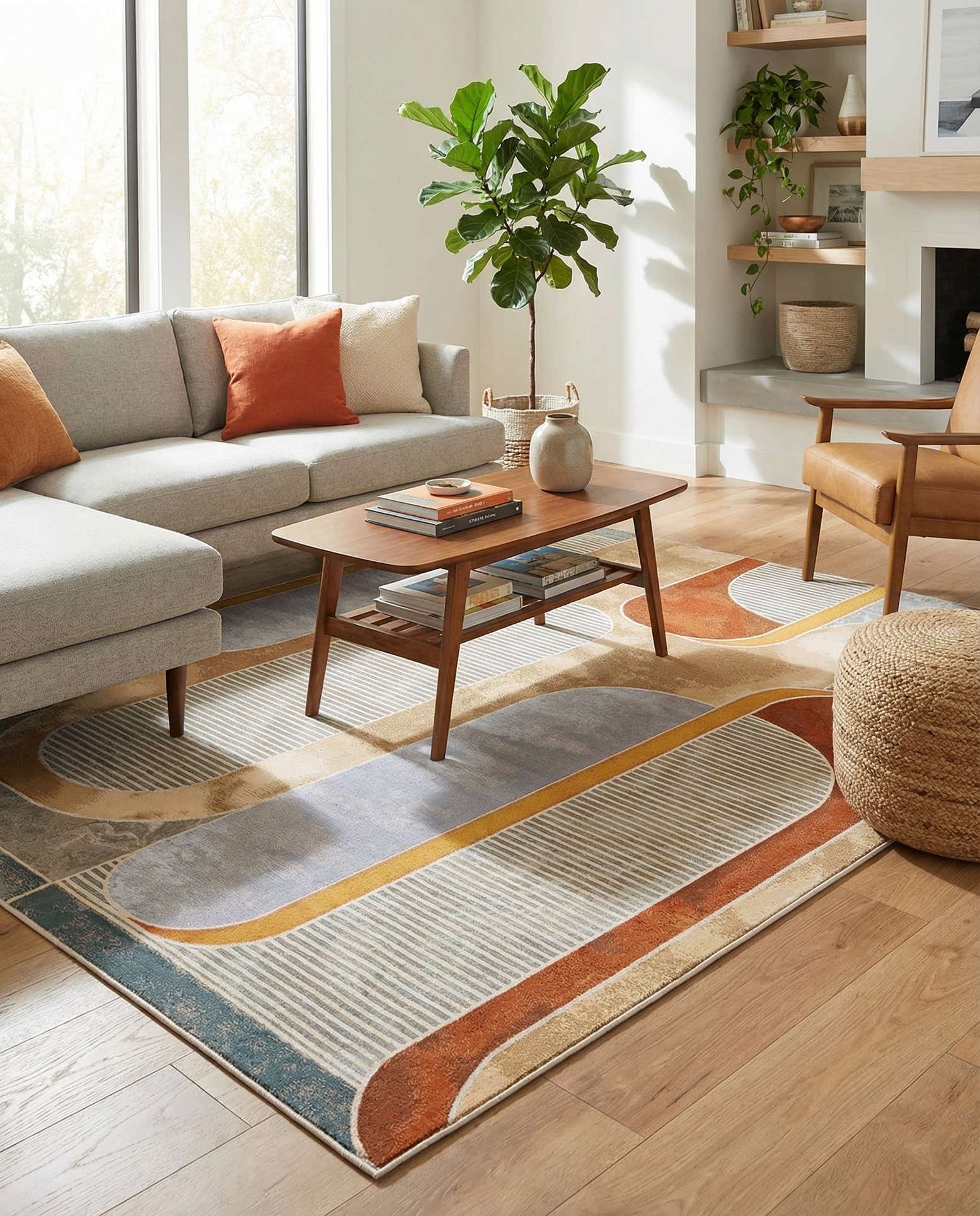 7' 10 x 10' Easy-Clean Modern Indoor / Outdoor Rug