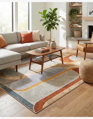 7' 10 x 10' Easy-Clean Modern Indoor / Outdoor Rug