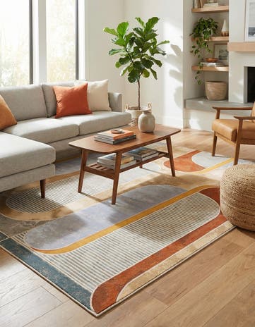 7' 10 x 10' Easy-Clean Modern Indoor / Outdoor Rug