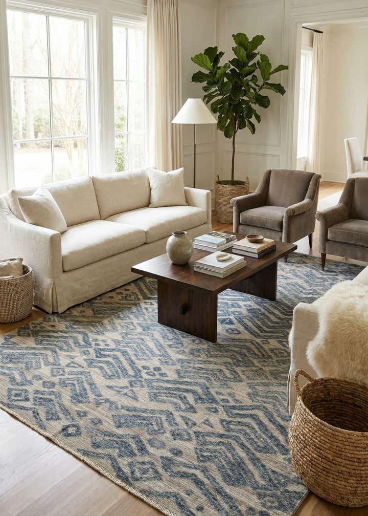 8' x 10' 1 Hand Knotted Darya Wool Rug