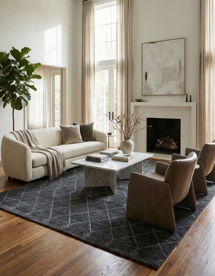 Detail image of 8' 1 x 10'  Hand Knotted Darya Wool Rug