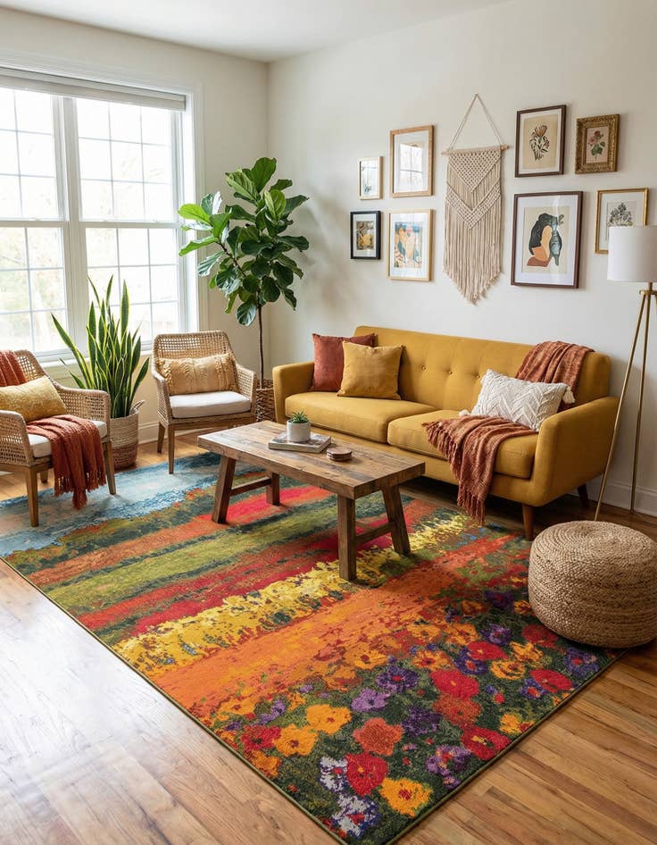 Detail image of  9' x 12' 2  Washable Hyacinth Rug