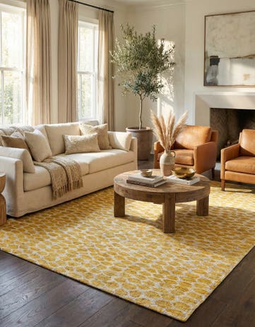 6' x 9' 2 Hand Knotted Moroccan Wool Rug