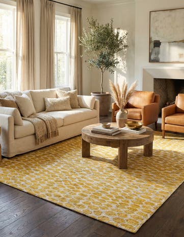 6' x 9' 2 Hand Knotted Moroccan Wool Rug
