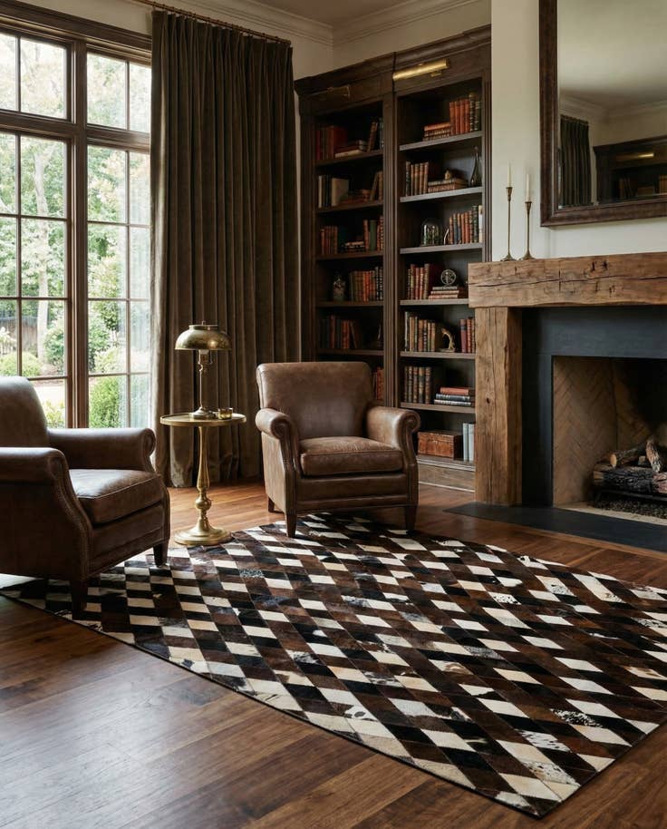 Detail image of 5' 9 x 8' 1 Cowhide - Patchwork Rug