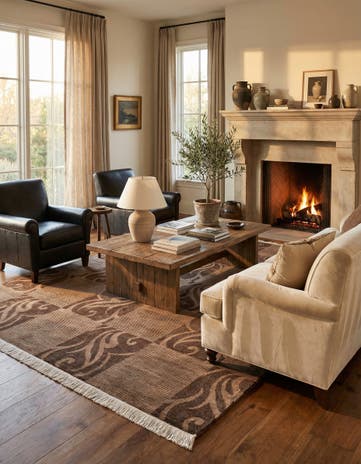 5' 8 x 8' 1 Hand Knotted Darya Wool Rug
