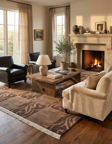 5' 8 x 8' 1 Hand Knotted Darya Wool Rug