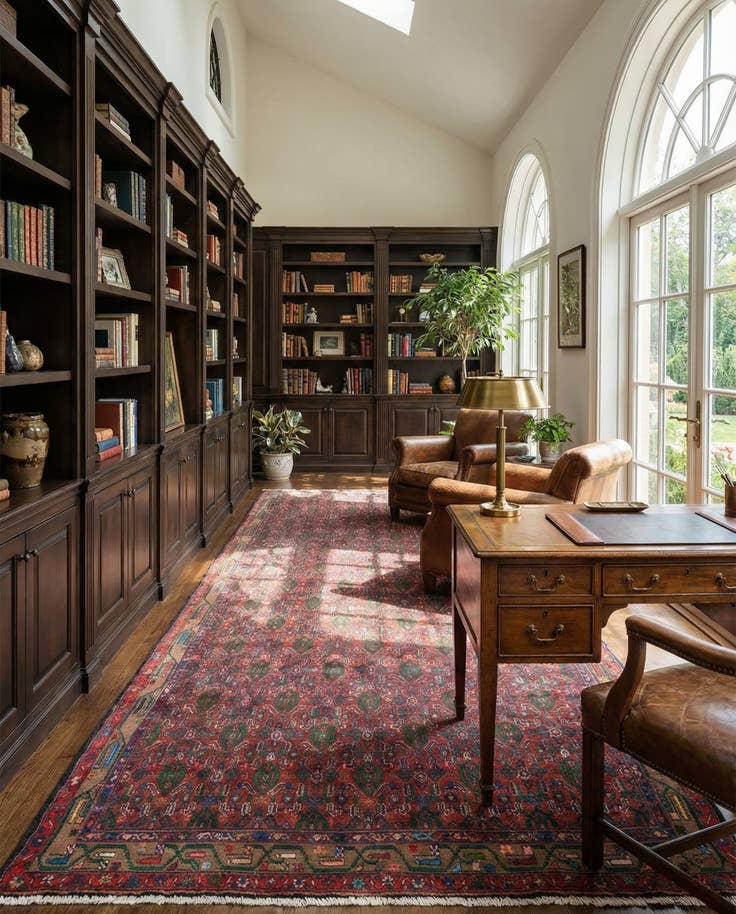 Detail image of 4' 8 x 9' 3 Hamedan Rug