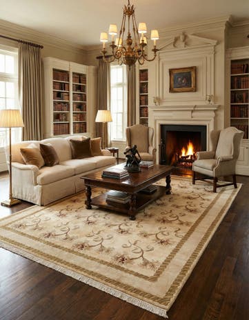 7' 11 x 10' 10 Hand Knotted Darya Wool Rug