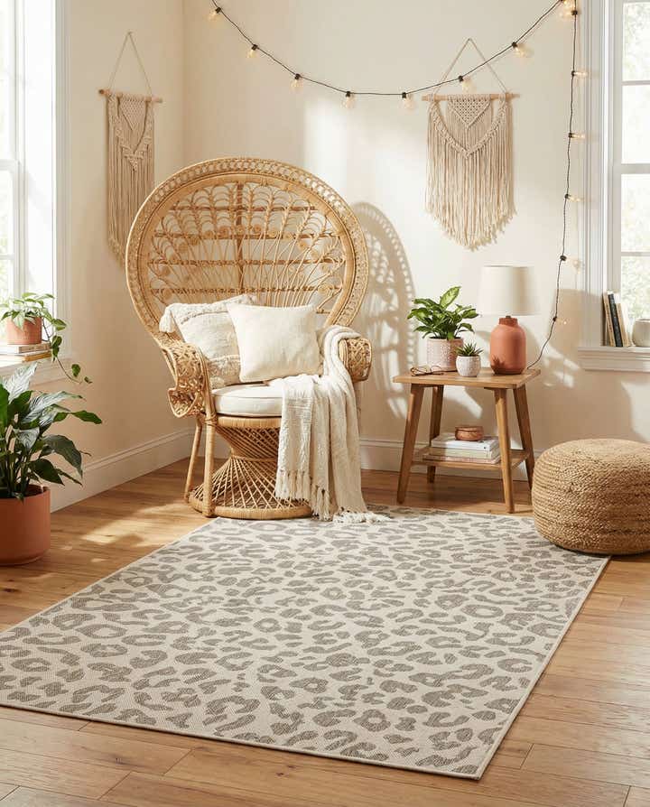 5' 3 x 8' Easy-Clean Safari Indoor / Outdoor Rug