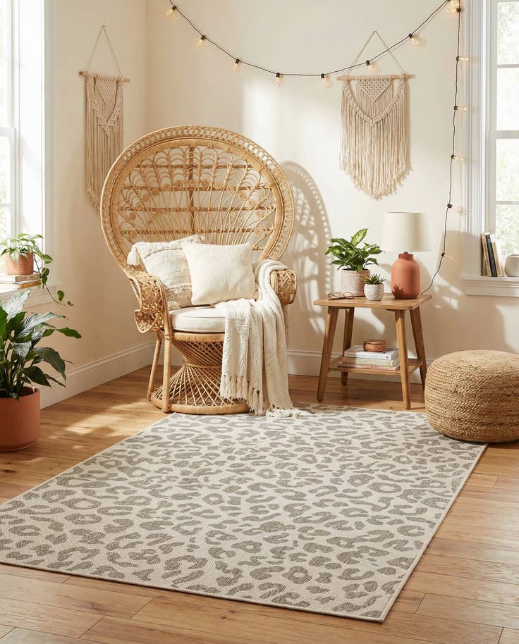 Detail image of 5' 3 x 8' Easy-Clean Safari Indoor / Outdoor Rug