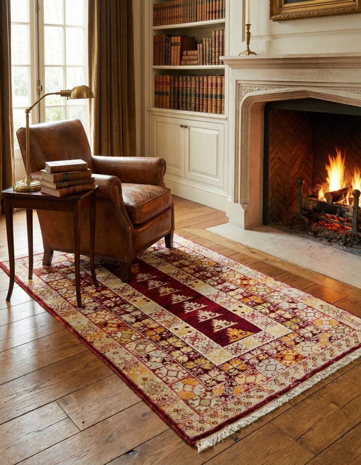 Detail image of 3' 7 x 6'  Hand Knotted Anatolian Wool Rug