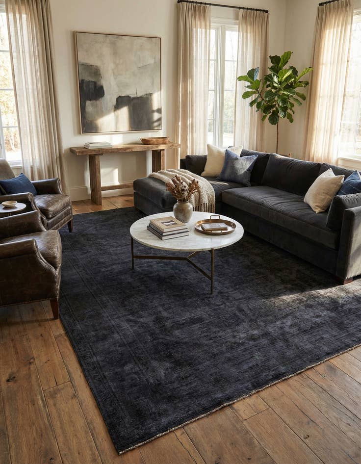 Detail image of 9' 7 x 12' 6  Hand Knotted Ultra Vintage Persian Wool Rug