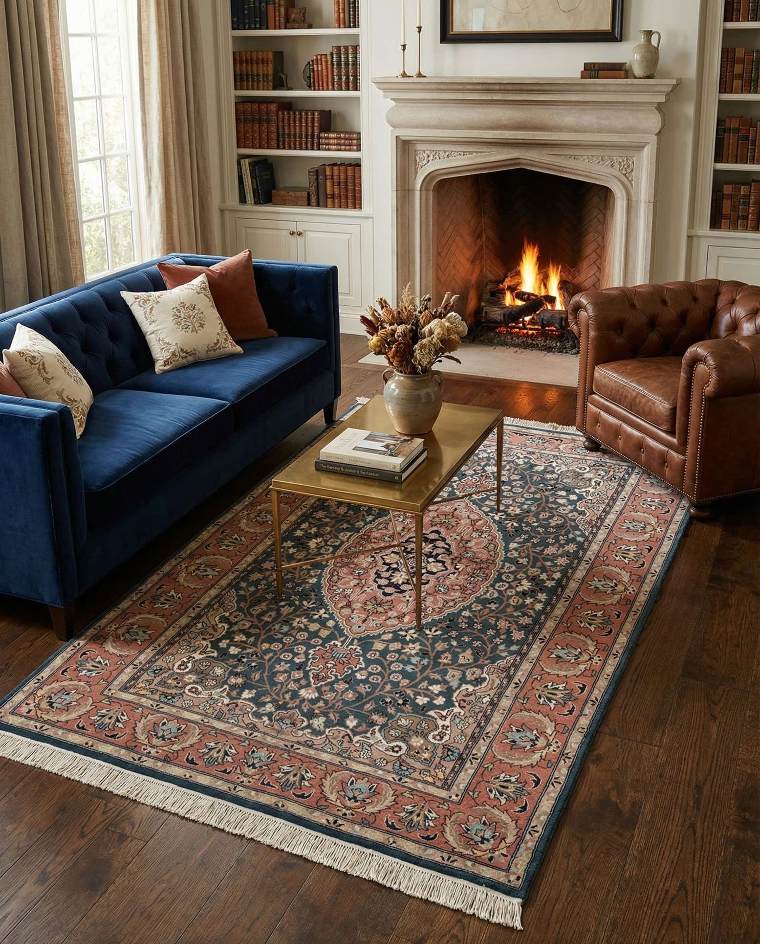 5' 3 x 8' 4 Hand Knotted Lahour Wool Rug