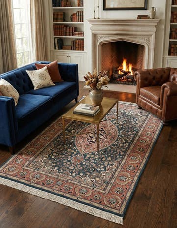 5' 3 x 8' 4 Hand Knotted Lahour Wool Rug