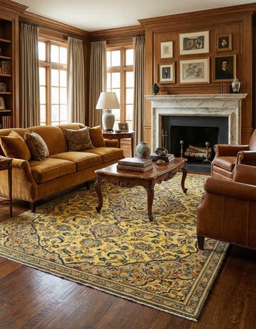 5' 5 x 9' Kashan Wool Rug