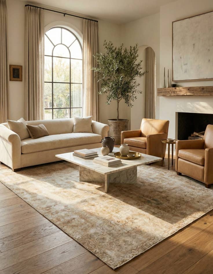 Detail image of  7' 3 x 10' 7  Hand Knotted Ultra Vintage Persian Wool Rug