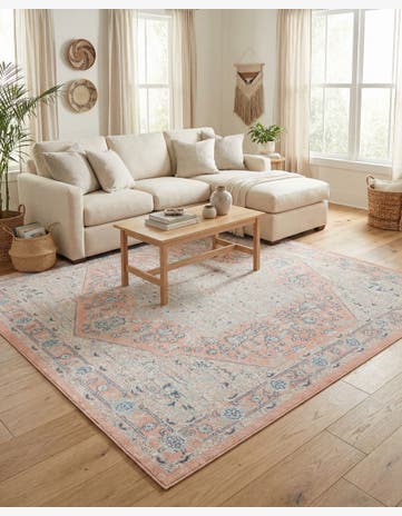 Powder Pink Whitney Square Rug