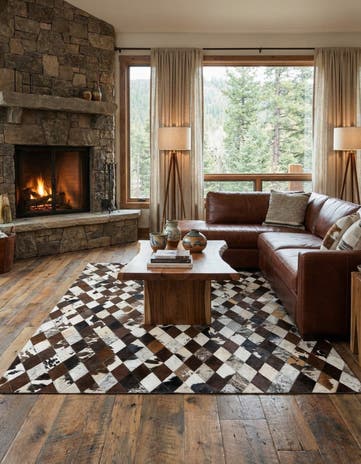 5' 1 x 8' 1 Cowhide Stocks Rug