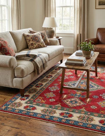 5' x 6' 5 Hand Knotted Kazak Rug