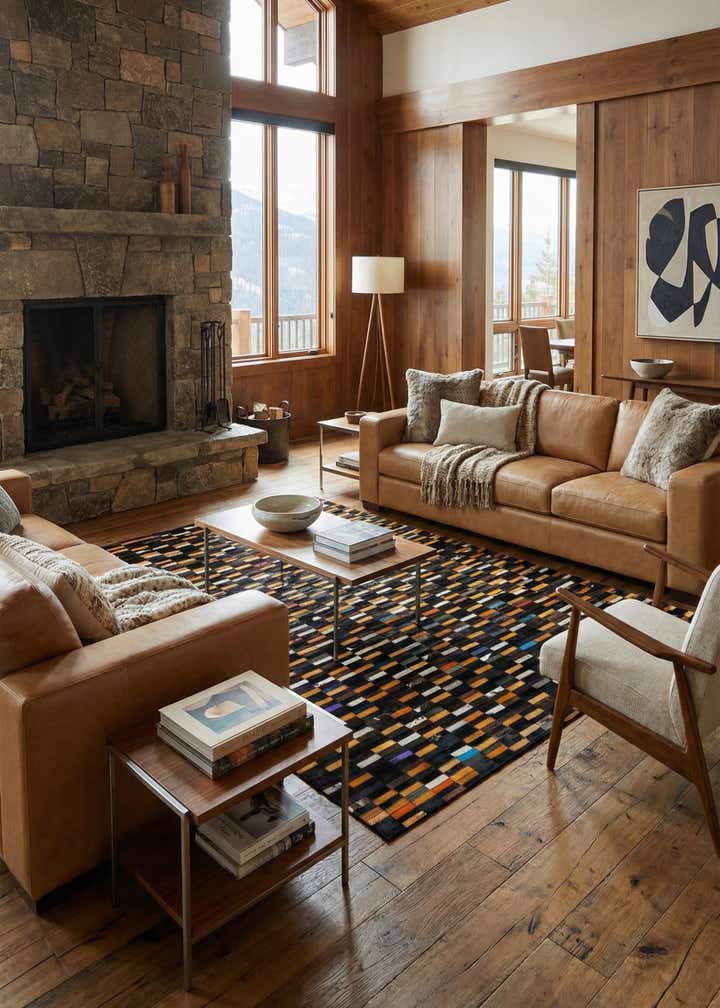 5' x 8' Cowhide - Patchwork Rug