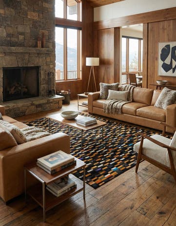 5' x 8' Cowhide - Patchwork Rug