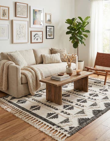 6' 1 x 9' Hand Woven Arizona Wool Rug