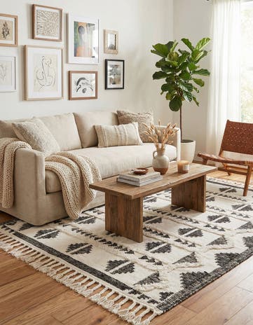 6' 1 x 9' Hand Woven Arizona Wool Rug