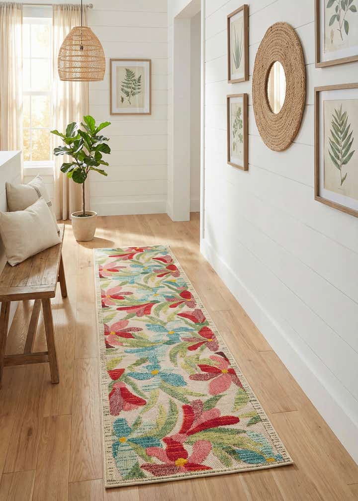 2' 7 x 12' Easy-Clean Casablanca Indoor / Outdoor Runner Rug