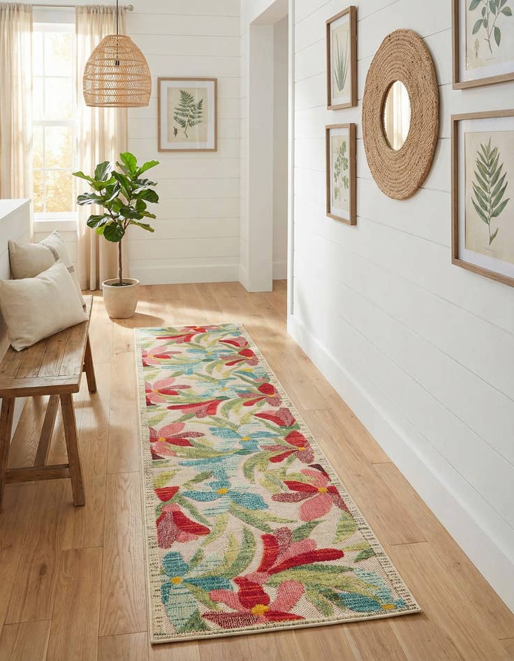 Detail image of  2' 7 x 12'  Washable Casablanca Indoor / Outdoor Runner Rug