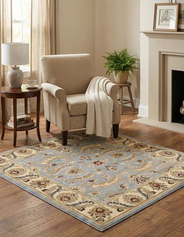 Light Blue Aditi Square Rug