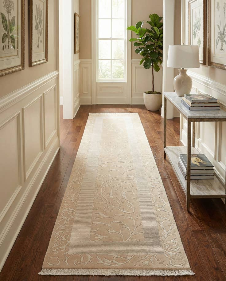 Detail image of 2' 8 x 10' 4 Hand Knotted Darya Wool Runner Rug