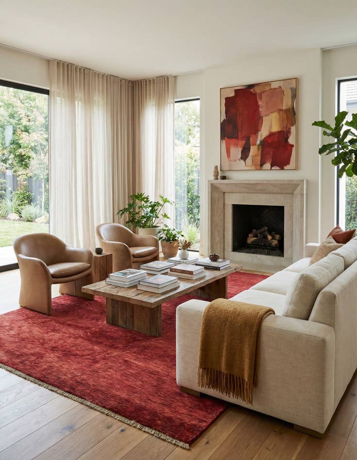 Detail image of  5' 5 x 8' 5  Hand Knotted Modern Ziegler Rug