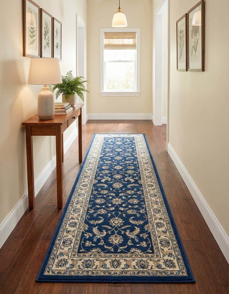 Detail image of 3' x 13' Nain Design Runner Rug