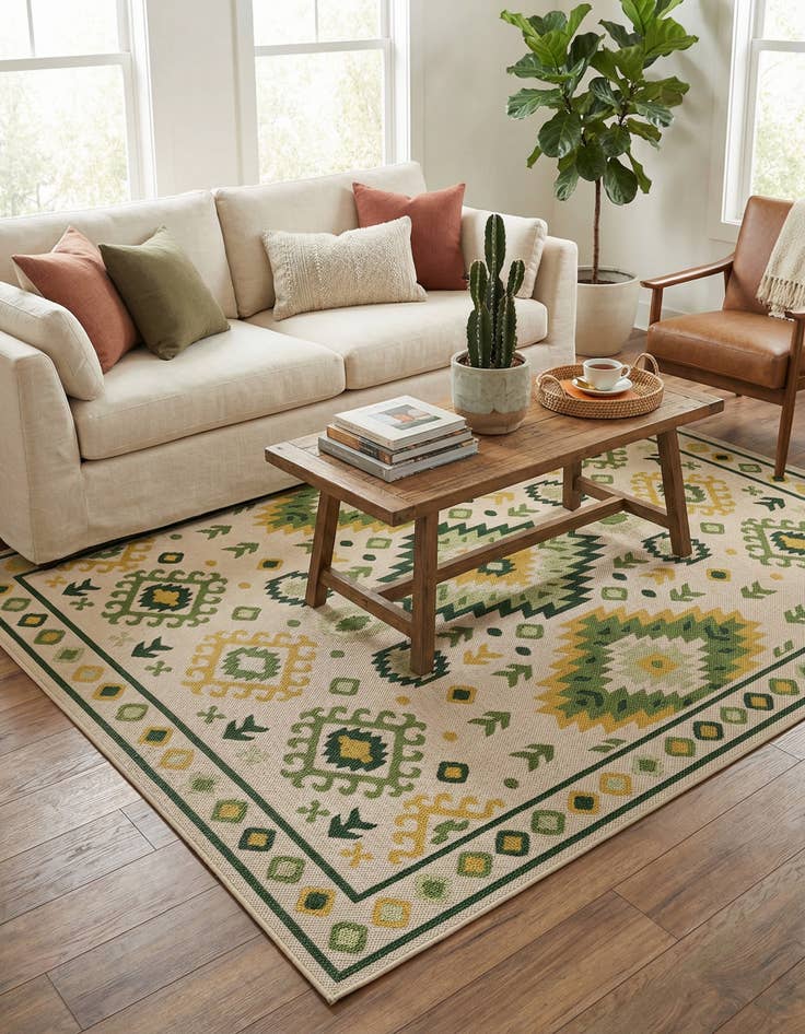 Detail image of 7' 10 x 10'  Washable Baja Indoor / Outdoor Rug