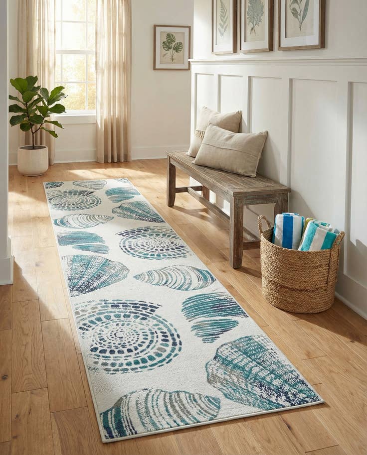 Detail image of 2' 7 x 12' Easy-Clean Coastal Indoor / Outdoor Runner Rug