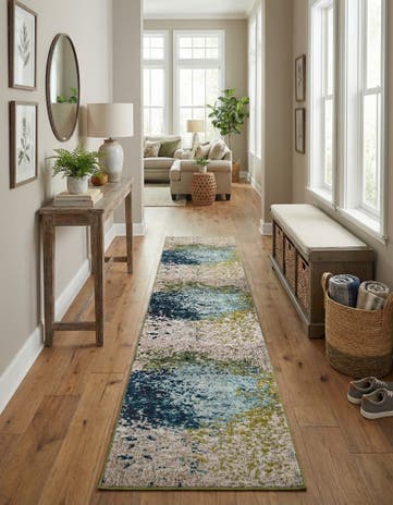 2' 7 x 12' Washable Hyacinth Runner Rug
