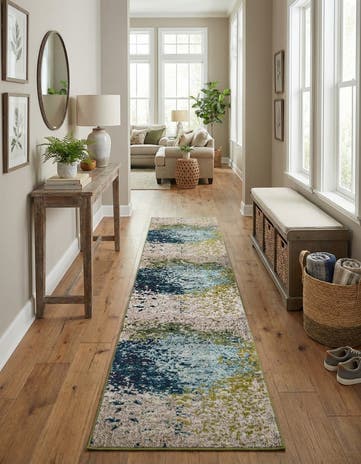 2' 7 x 12' Washable Hyacinth Runner Rug