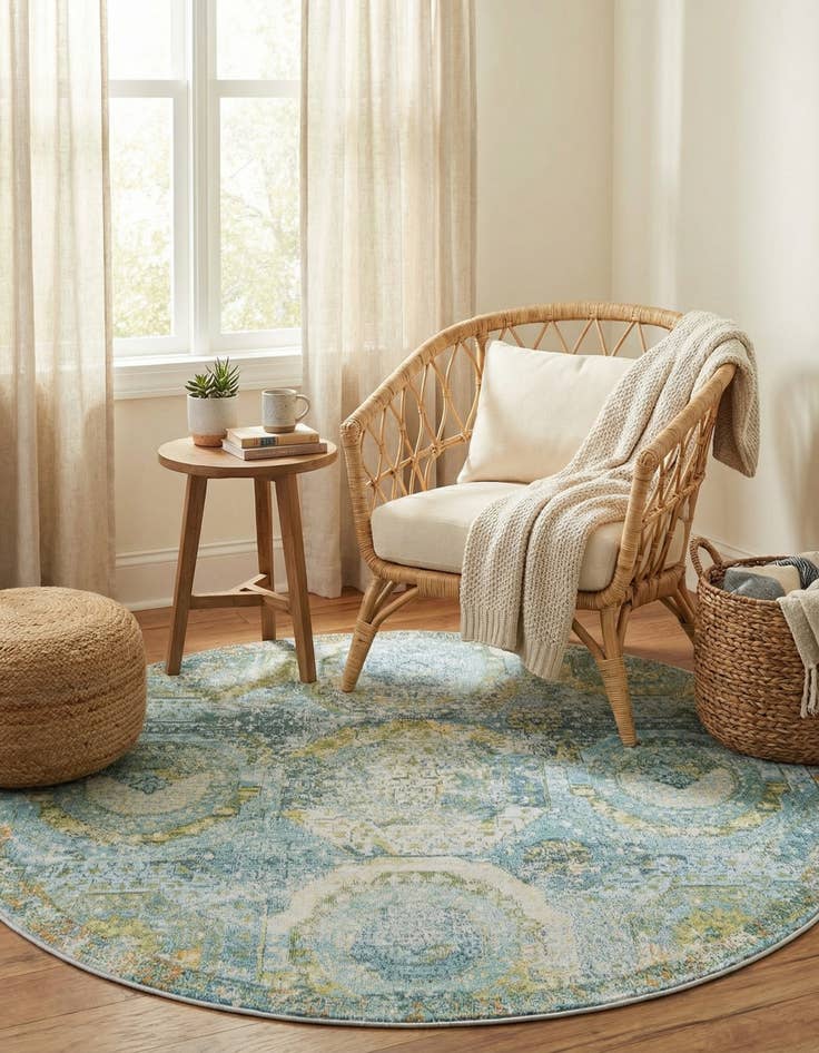 Detail image of  4' x 4' Santiago Round Rug
