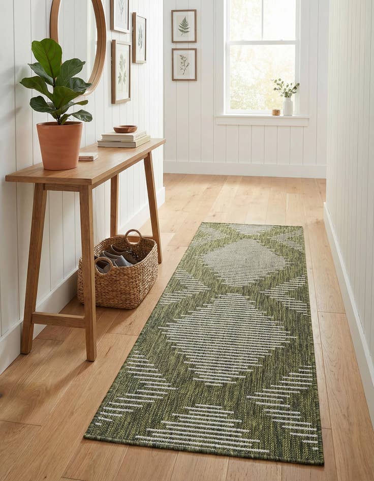 Detail image of  2' x 5' 3  Washable Modern Indoor / Outdoor Runner Rug