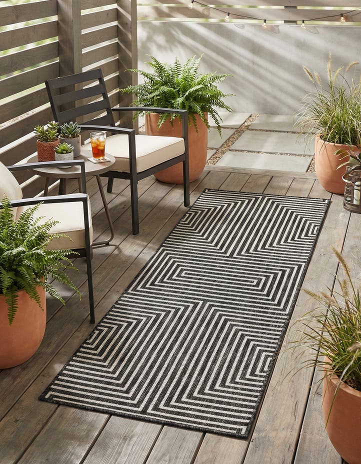 2' x 5' 3 Easy-Clean Modern Indoor / Outdoor...