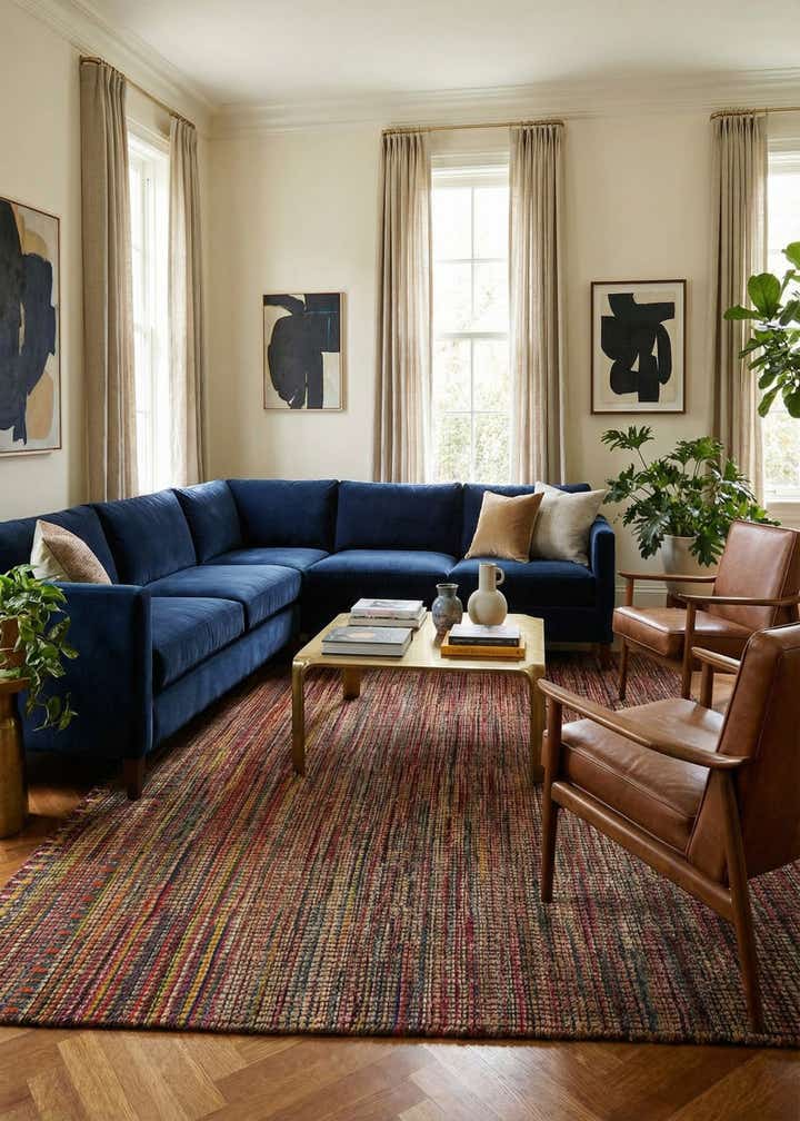 7' x 9' 7 Hand Knotted Darya Wool Rug