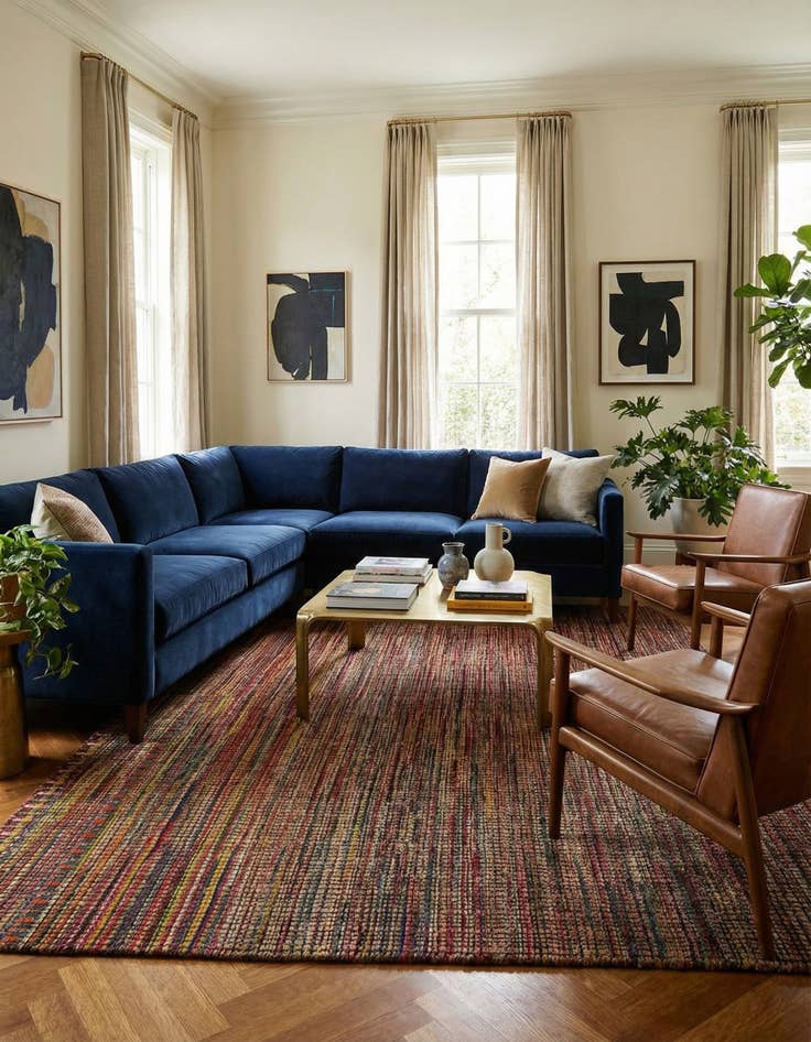 Detail image of 7' x 9' 7 Hand Knotted Darya Wool Rug