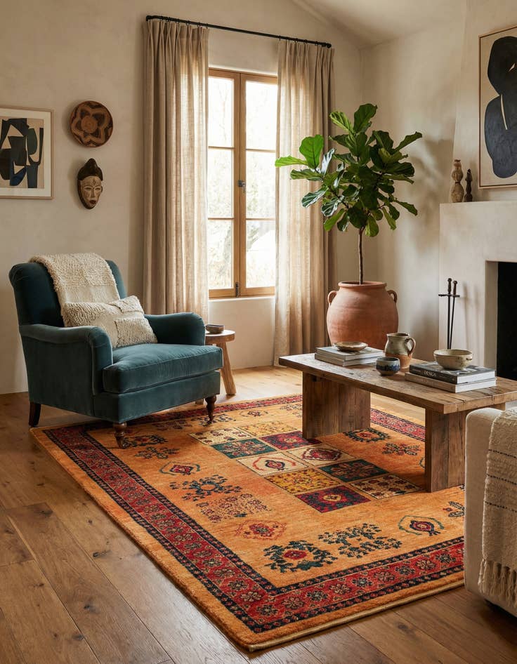 Detail image of 3' 8 x 4' 11 Kashkuli Rug